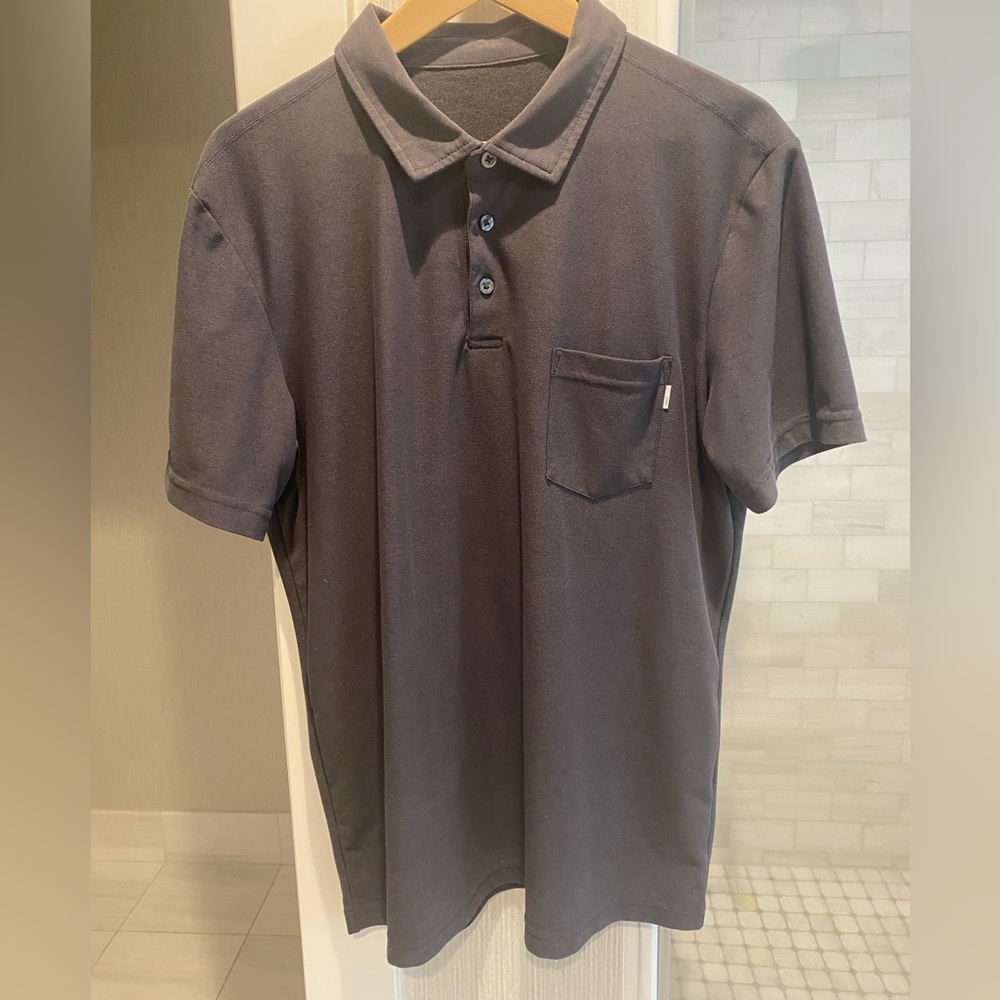Vouri Mens polo shirt. Worn once and washed. Size medium but tag was pulled off.